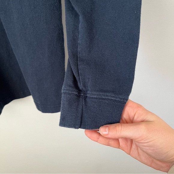 Simply Southern Collection Sail Away Navy Blue Oversized Long Sleeve Shirt Sz S - Picture 7 of 14